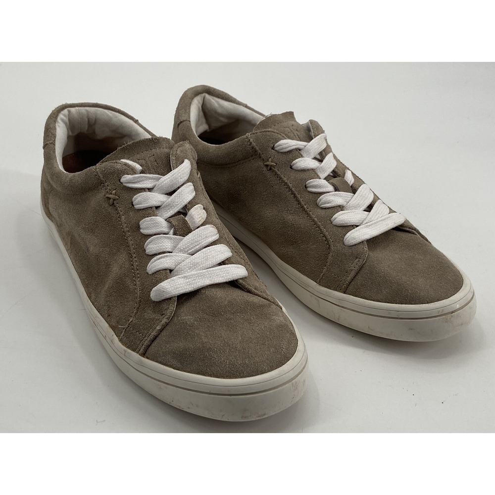 Frye Women's Tan Round Toe Suede Leather Comfort Sneaker Shoes Size US 8.5 M